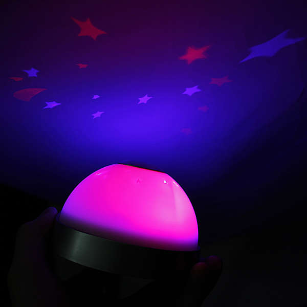 LED Laser Projector 3 color Night Light Alarm Clock