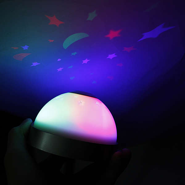LED Laser Projector 3 color Night Light Alarm Clock