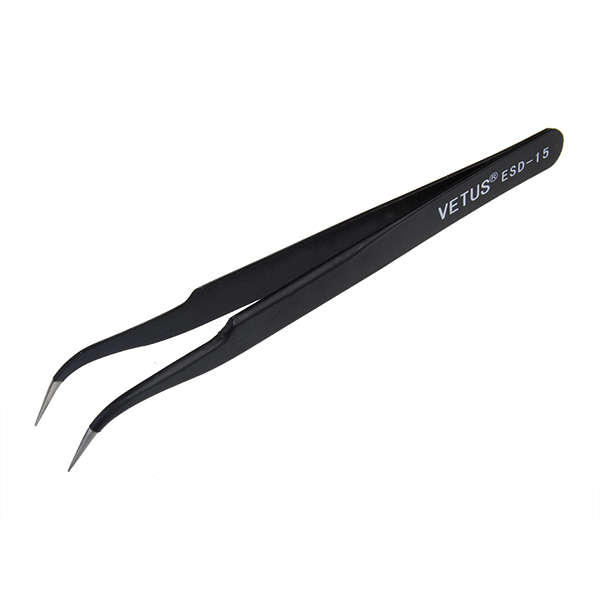 DANIU 6Pcs Anti-Static Different Size Vetus ESD Tweezers ESD10 to ESD15