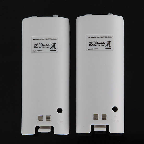 Charging Dock & 2 PCS Rechargeable Battery Pack Bundle For Wii Remote