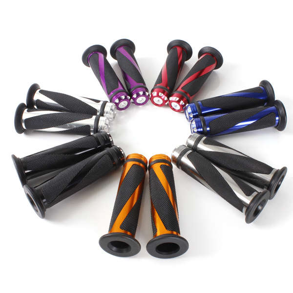 CNC Aluminum Motorcycle Handlebar Gel Hand Grips Bar Rubber