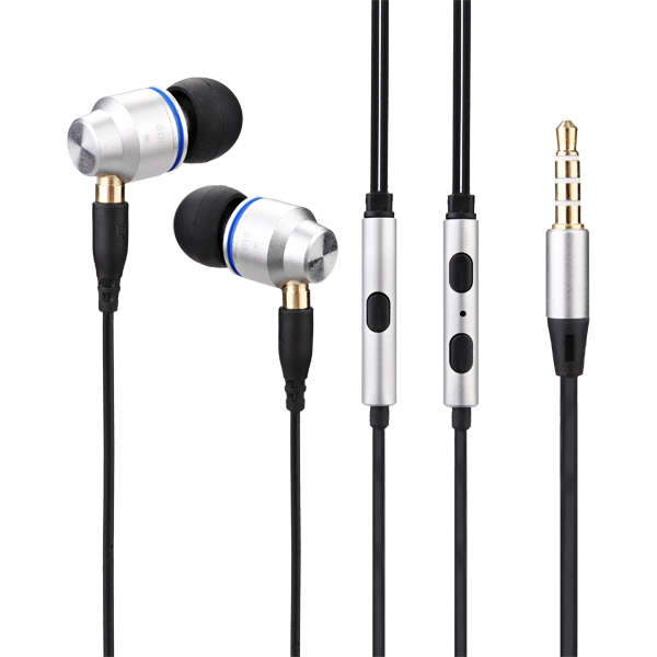 SUR-S530 Deep Bass In-ear Metal Removable Ear Head Earphone With Mic