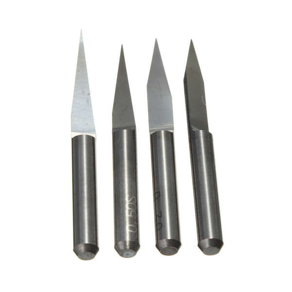 0.1mm 10/15/20/30 Degree 3.175mm Carbide PCB Engraving Bits CNC Router