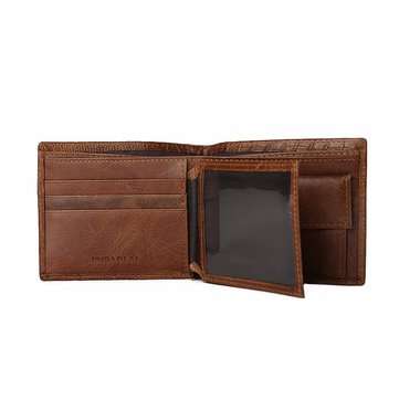 leather wallet Men Crocodile Pattern Genuine Leather Short Wallet