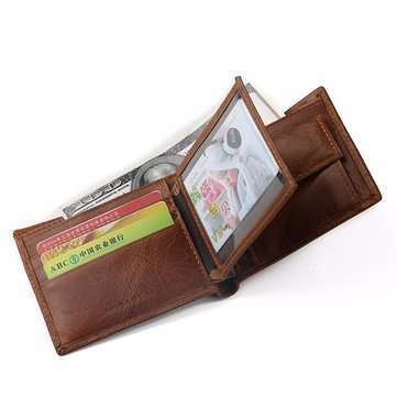 leather wallet Men Crocodile Pattern Genuine Leather Short Wallet