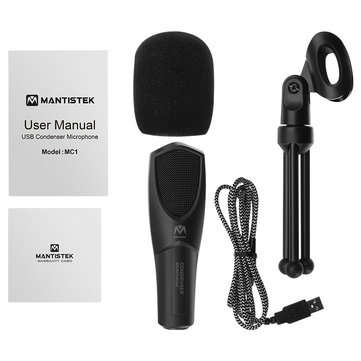 Podcast microphone Omni-Directional Double Condenser Microphone for Recording