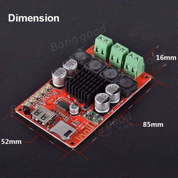 SANWU® HF183 TPA3116 2X50W Digital Wireless Bluetooth Receiver Module Amplifier Board U Disk TF Card Decoder Dual Channel With Remote Control