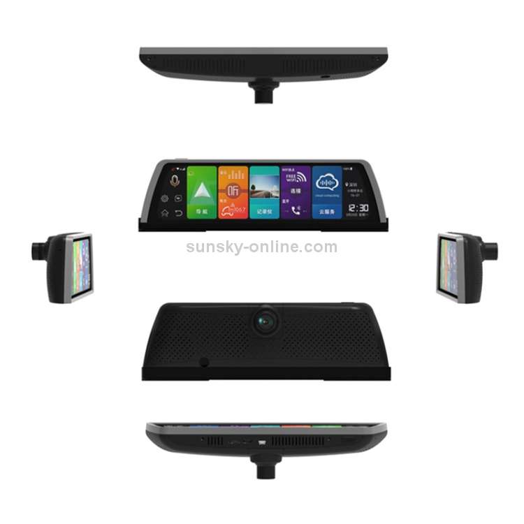 1080P 10 inch ADAS Dual-recording Starlight Night Vision Driving Recorder AR Intelligent Navigator