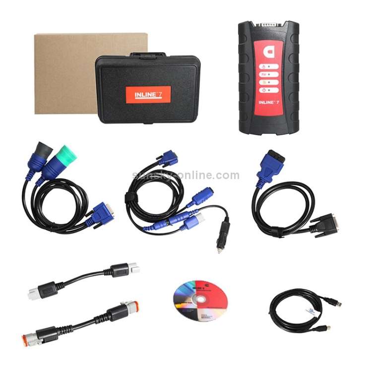 INLINE 7 Data Link Adapter Diagnostic Tool V8.3 Software Truck Scanner for Cummins