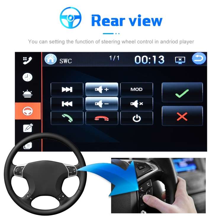 Q3414 6.95 inch Touch Capacitive Screen Car MP5 Player Support FM / Bluetooth
