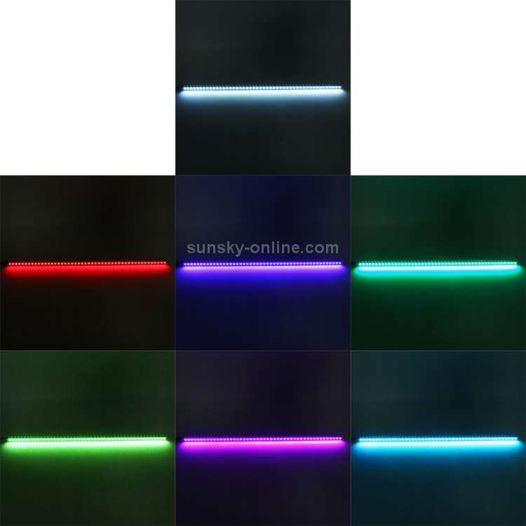 56cm RGB 48 LED 5050 SMD Car Knight Rider Strip Light with Remote Controller
