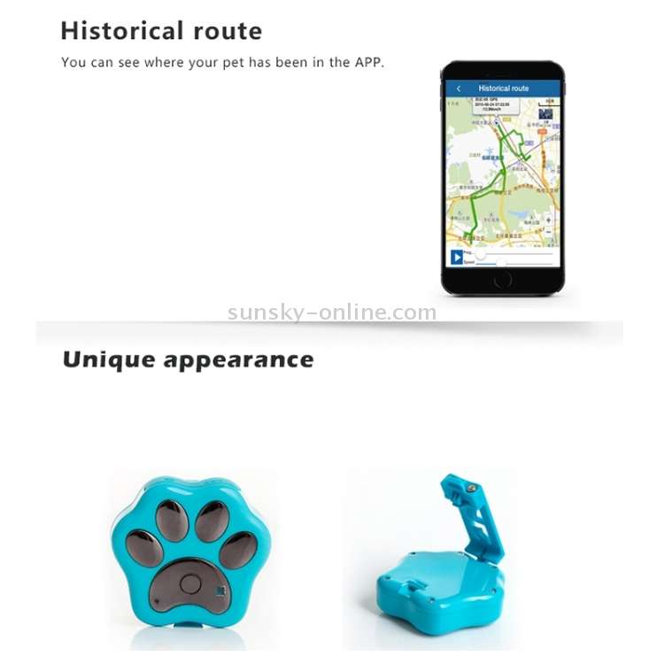 REACHFAR RF-V30 Waterproof IP66 Anti-lost WiFi GSM Smart GPS Tracker for Pet(Gold)