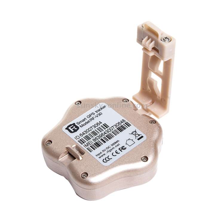 REACHFAR RF-V30 Waterproof IP66 Anti-lost WiFi GSM Smart GPS Tracker for Pet(Gold)