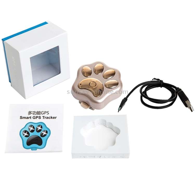 REACHFAR RF-V30 Waterproof IP66 Anti-lost WiFi GSM Smart GPS Tracker for Pet(Gold)
