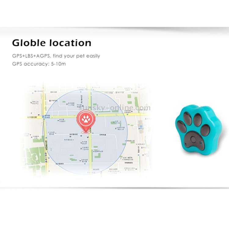 REACHFAR RF-V30 Waterproof IP66 Anti-lost WiFi GSM Smart GPS Tracker for Pet(Gold)