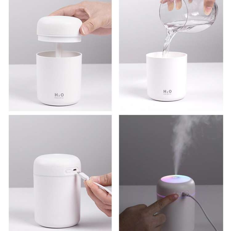 Colorful Cup Humidifier USB Car Air Purifier(Navy)