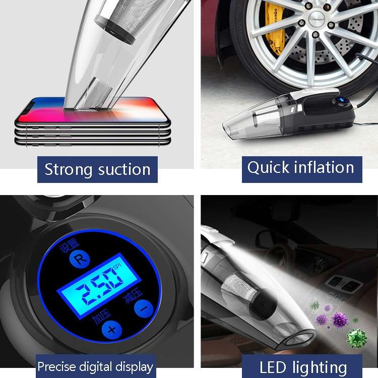 R-6055 Vacuum Cleaner 4 in 1 Inflatable Pump Home Car Two-Purpose High Power Vacuum Cleaner