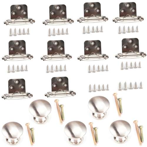 A2401 15 in 1 Trailer / RV Round Knob Handle Set with Door Cabinet Hinge
