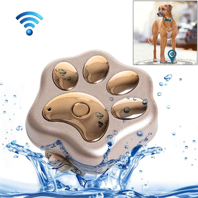 REACHFAR RF-V30 Waterproof IP66 Anti-lost WiFi GSM Smart GPS Tracker for Pet(Gold)