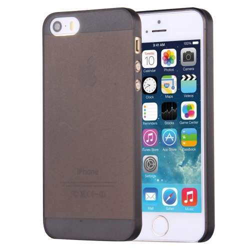 High Quality 0.4mm Ultra Thin Protection Shell for iPhone 5 and 5S (Dark Grey)