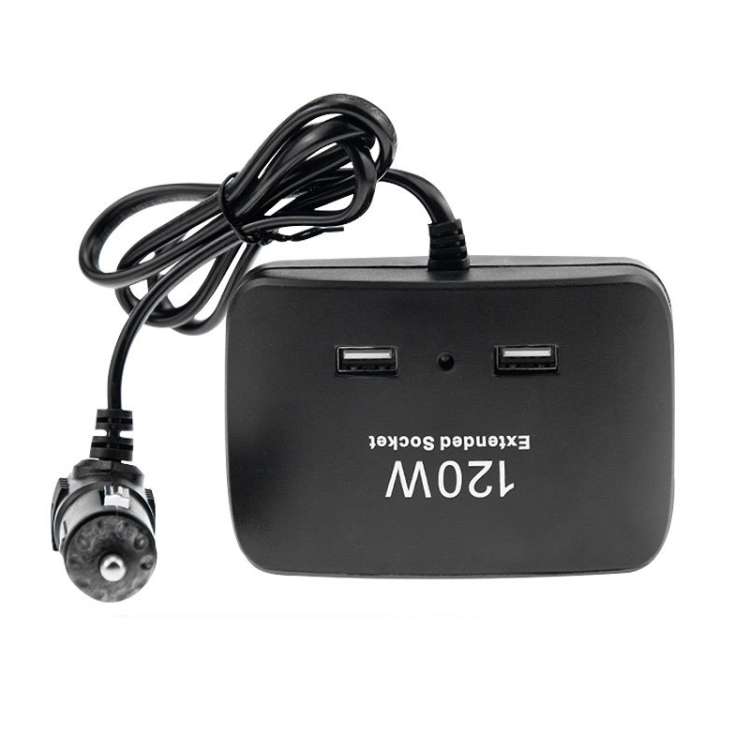 120W Car Cigarette Lighter Adapter, 3-Socket Cigarette Lighter Splitter