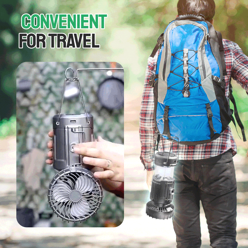 Solar FAN - with Solar panel charging Dual power