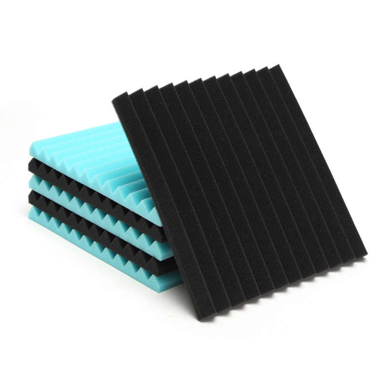 6Pcs Studio Foam Acoustic Wedge Soundproofing Tiles 30×30×2.5CM