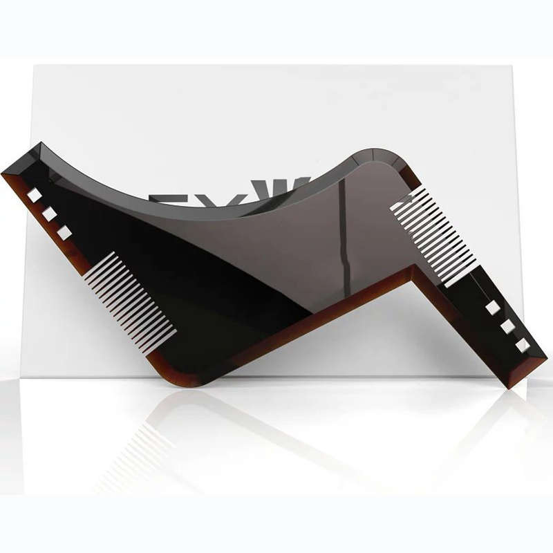 Beard Grooming Shaping Comb for Shaving Symmetric Beards Shaper Styling Template Kit Guide