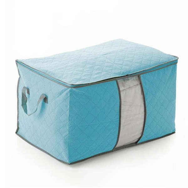 Non Woven Storage Bag Box Clothing Garment Organizer Underwear Quilt Bamboo Charcoal