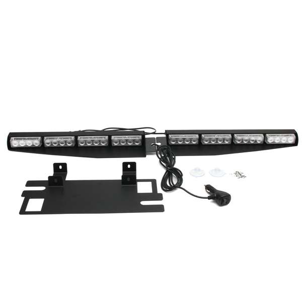 16 LED 24W Blue Emergency Traffic Advisor Vehicle Strobe LED Car Lights Bar