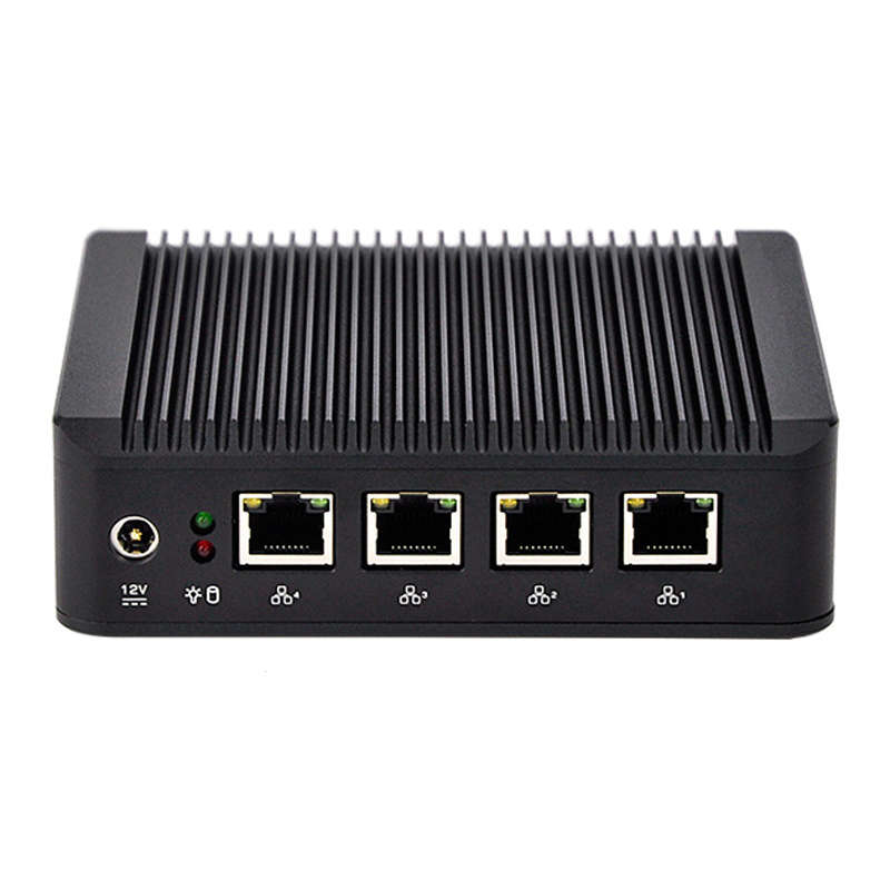 QOTOM Mini PC Q190G4 With 4 LAN Port Pfsense as Router Firewall Quad Core 2 GHz 4G RAM 32G SSD