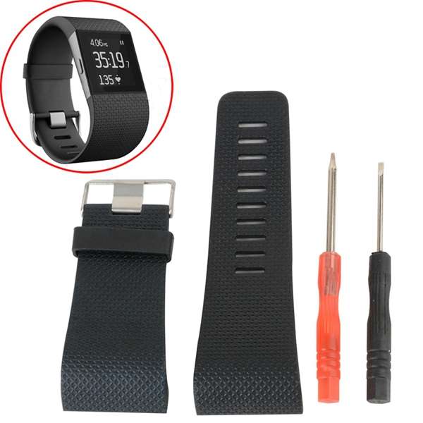 Replacement Silicone Band Wrist Strap Wristband With 2 Screwdrivers For Fitbit Surge Tracker