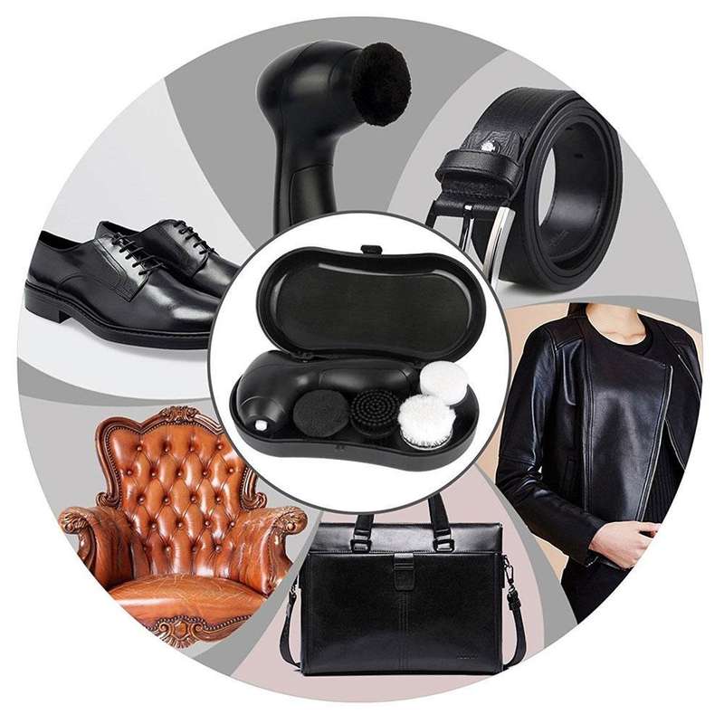 Handheld Electric Shoe Polisher Shoes Scrubber Portable Shoe Cleaning Brush Kit for Leather Shoes wi