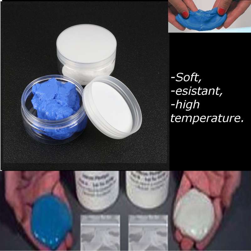 260g White Blue Mold Making Silicone Putty Molding RTV Food Safe Sugarcraft Rubber