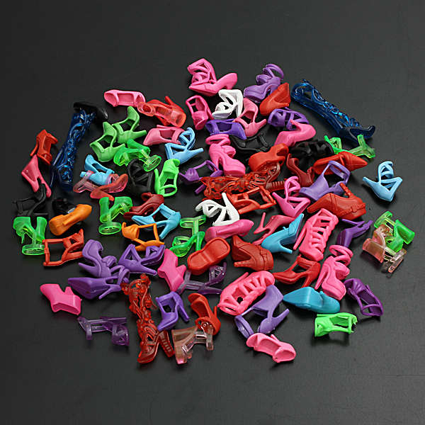 40 Pairs Different High Heel Shoes Boots Accessories For Barbie Doll