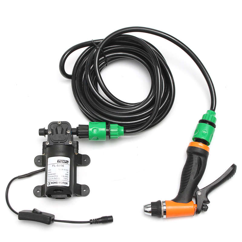 DC 12V Portable 80W High Pressure Car Electric Washer Pump Cleaning Washing Gun
