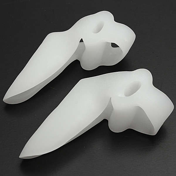 2Pcs Soft Silicone Gel Toe Separators Straightener Corrector Bunion Protector