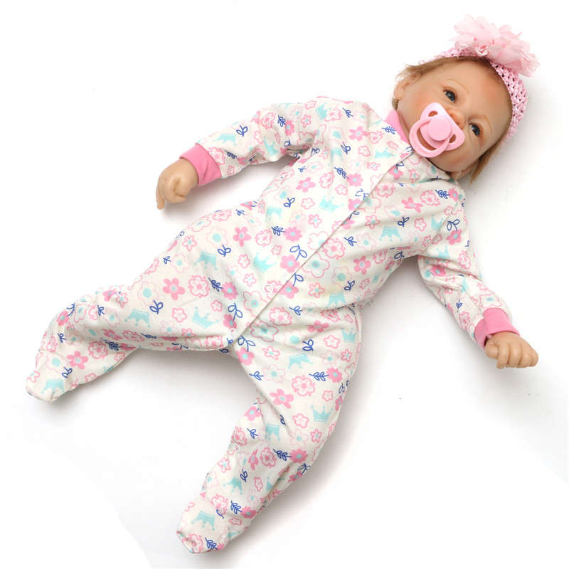 22" 55cm Lifelike Newborn Silicone Vinyl Reborn Baby Doll Handmade Reborn Dolls