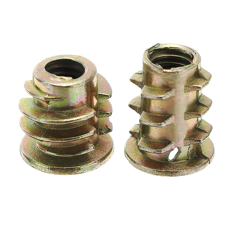 50Pcs M4 Zinc Alloy Wood Furniture Hex Socket Drive Head Screw-in Threaded Insert Nut