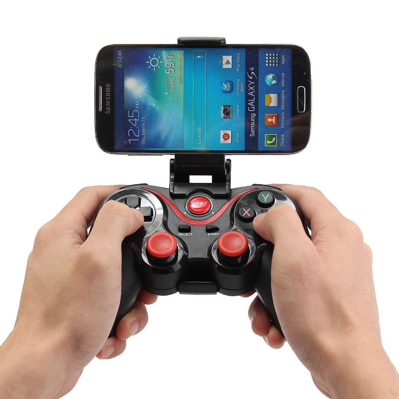 C8 Wireless Bluetooth 3.0 Game Pad Gaming Controller+Holder+Receiver for Android Smart Phone Tablet