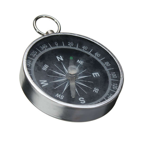 44mm Metal Compass Aluminum Shell With Key Ring Compass