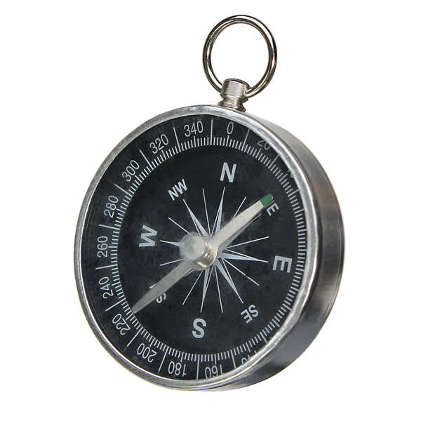 44mm Metal Compass Aluminum Shell With Key Ring Compass