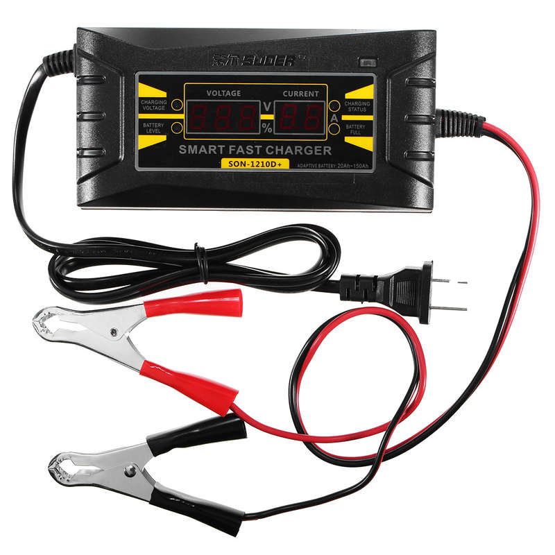 12V Charger With LED Intelligent Display Charger For Car Motor Lead Acid Battery