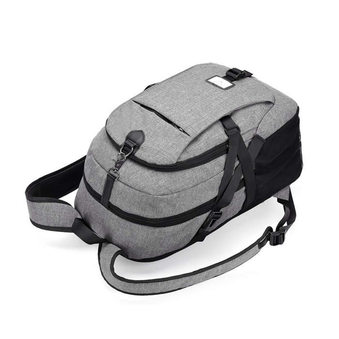 IPRee 49x32x16cm Canvas Anti Theft Travel Backpack with USB Charging port Portable Rechargeable Ba
