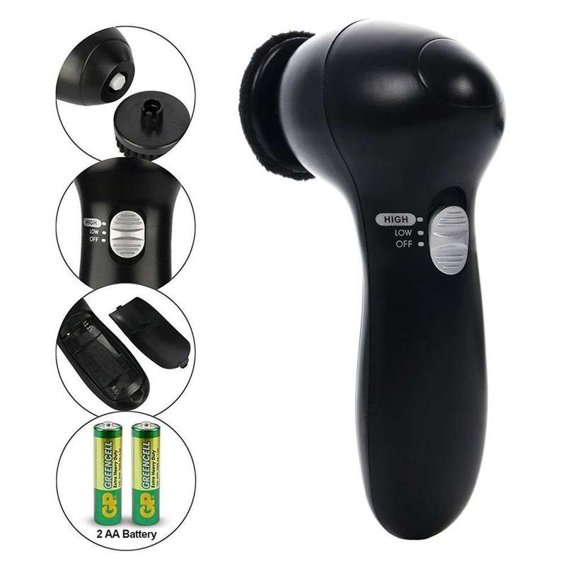 Handheld Electric Shoe Polisher Shoes Scrubber Portable Shoe Cleaning Brush Kit for Leather Shoes wi