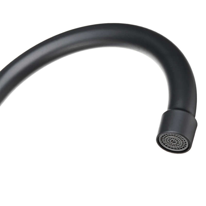 Holmark Black Chrome Modern Kitchen Basin Faucet Solid Brass Spout Swivel Sink Mixer Tap