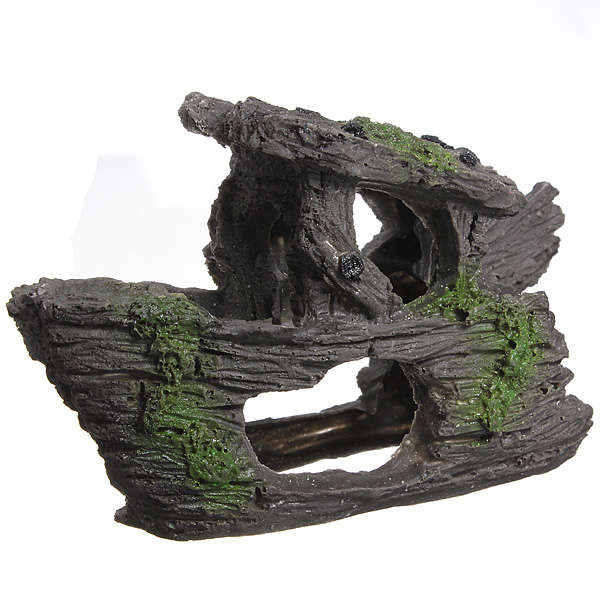 Aquarium Fish Tank Rock Shipwrecks Hiding Cave Landscape Decor