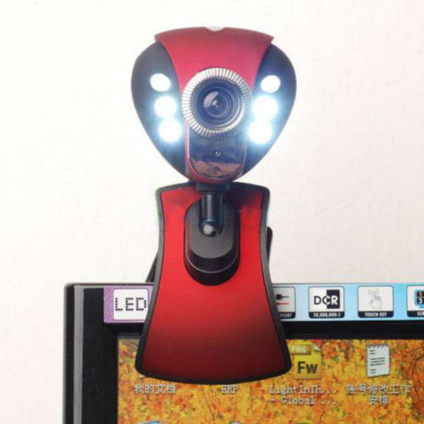 USB 50M 6 LED Night Vision Webcam Camera Webcams With Mic PC Laptop