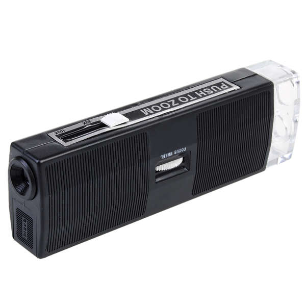 60X-100X LED Light Pocket Microscope Handheld Magnifying
