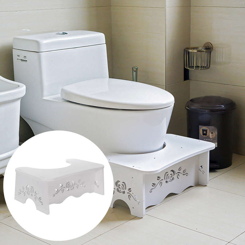 Nonslip Bathroom Squatty Toilet Stool Footstep Bathroom Potty Squat Aid Constipation Piles Relief
